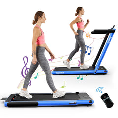 SP37914US-SL 2.25HP 2 in 1 Folding Treadmill by DirectDeals