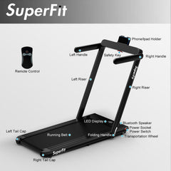 SP37914US-SL 2.25HP 2 in 1 Folding Treadmill by DirectDeals