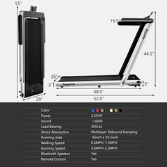 SP37914US-SL 2.25HP 2 in 1 Folding Treadmill by DirectDeals