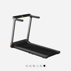 WalkingPad Denise Austin 2.0 foldable treadmill in blue, showing the main view with a sleek design and digital display.