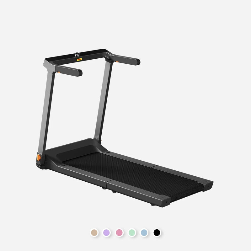 WalkingPad Denise Austin 2.0 foldable treadmill in blue, showing the main view with a sleek design and digital display.