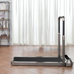 WalkingPad R2 Walk&Run 2IN1 foldable treadmill with wide deck for walking and running workouts in a modern home gym setting.