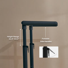 WalkingPad R3 Hybrid+ foldable walking treadmill with handrails, displayed in a home gym setting for versatile walking workouts.