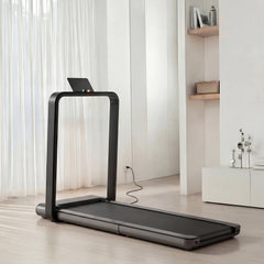 WalkingPad X21 double-fold treadmill with cushioned deck for walking and running, designed for compact exercise and fitness routines.