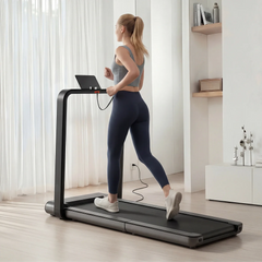 WalkingPad X21 double-fold treadmill for walking workouts, featuring a sleek design and compact foldable exercise equipment.