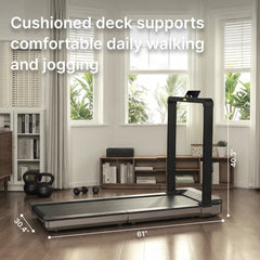 WalkingPad X25 double-fold treadmill with cushioned deck, suitable for home exercise and fitness workouts.