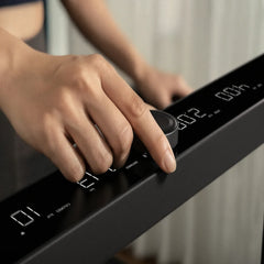 WalkingPad X25 double-fold running treadmill with speed controls, designed for compact exercise and fitness at home.