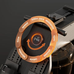 WalkingPad WM10 Tri-fold Water Rowing Machine control dial with display and adjustable settings for efficient rowing workouts.