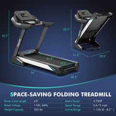 SP37746WL-DK 4.75 HP Treadmill by DirectDeals