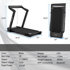 SP37615DK 4.0HP Foldable Electric Treadmill by DirectDeals