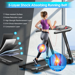 SP37749WL-DK 4.75HP Folding Treadmill by DirectDeals