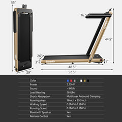 SP37914US-SL 2.25HP 2 in 1 Folding Treadmill by DirectDeals