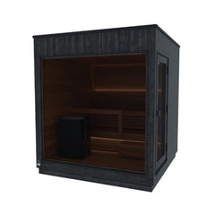 ThermaSol Nordic Misty 2-5 Person Fully-Assembled Outdoor Modular Sauna Cabin by SAKSBY WHOLESALE