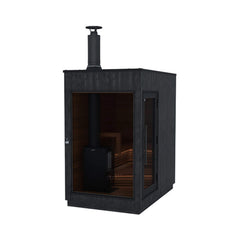 ThermaSol Nordic Misty 2-5 Person Fully-Assembled Outdoor Modular Sauna Cabin by SAKSBY WHOLESALE