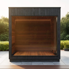 ThermaSol Nordic Misty Outdoor Lounge Medium Sauna Cabin by SAKSBY WHOLESALE