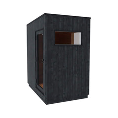 ThermaSol Nordic Misty outdoor changing room by Saksby Wholesale, featuring a single entrance and modern sauna design.