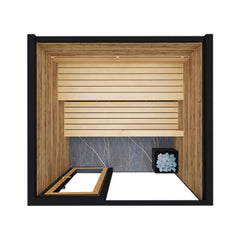 14-SPECTRA ThermaSol Spectra 4-Person Fully-Assembled Outdoor Sauna Cabin by Saksby Wholesale