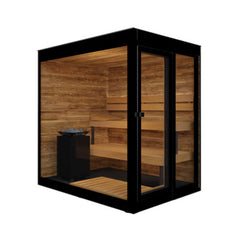14-VERADR ThermaSol Vera 3-Person Fully-Assembled Outdoor Sauna Cabin by Saksby Wholesale