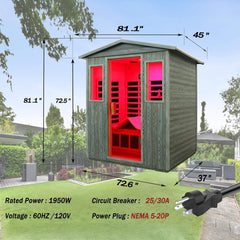 Thermora Nivea infrared sauna room by SAKSBY WHOLESALE featuring full-spectrum low EMF carbonized composite with Bluetooth speakers.