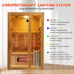 Rövia Luma 2-Person Indoor Hybrid Sauna Room With Infrared by SAKSBY WHOLESALE